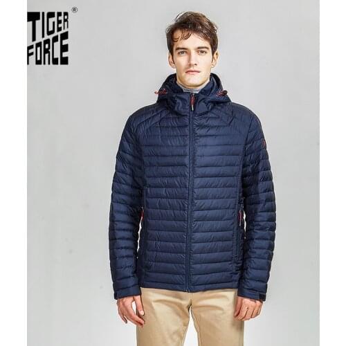 Tiger Force 2021 New Jacket Men Spring Autumn High Quality Fashion Parka Hidden Hood Clothes Outerwear Zipper Spring Men 50628