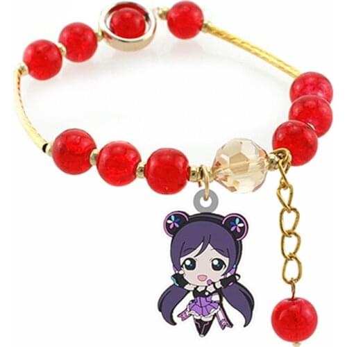 New arrival christmas gift cartoon Acrylic fairy charm Bracelets with Red crystal beads Bracelets Scalable girls Jewelry LL11