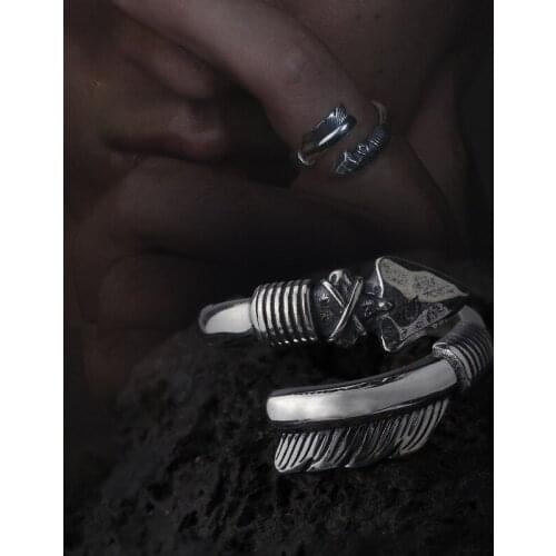 Silver Plated Flint Arrow Bow and Arrow Ring The Arrow of Primitive Power Open Ring Domineering Mens Ring Boutique Jewelry