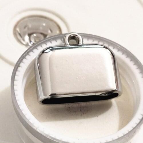 Rectangle Cap DIY Jewelry Making Pendant UV Caps Key Chain End Tip Tassel Caps Leather Cord Crimps End Caps Beads Cap Fastener