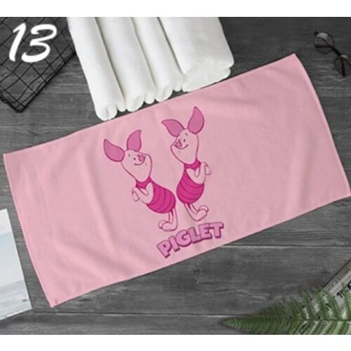Disney Piglet Pink Anime Figure Cartoon Product Cosplay Accessories Customized Bath Towel Children Washcloth