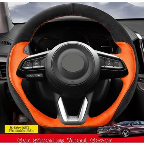 DIY Hand-stitched Black Non-slip Genuine Leather Car Accessories Steering Wheel Cover For Honda Accord 10 2018 2019 Insight 2019
