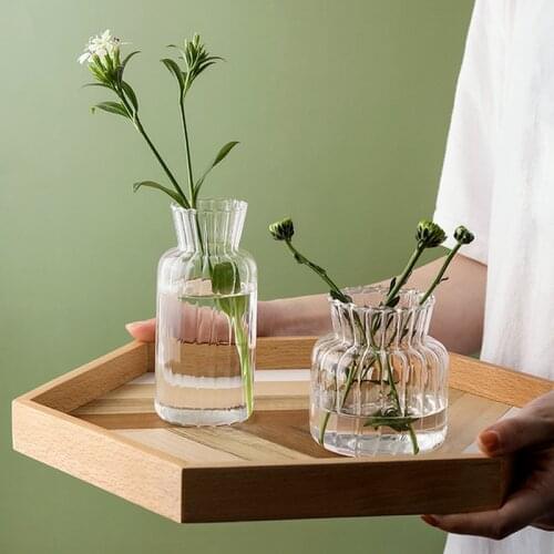 Nordic Creative Hydroponic Glass Vases Transparent Terrarium Plant Bottle Flower Pot Container Flower Vase Home Decor Glass Vase