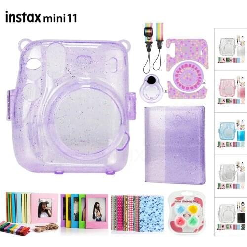 Compatible With Fujifilm Instax Mini 11 Camera, Accessories Bundle Includes Crystal Cover Case Photo Album Lens Filters Kit