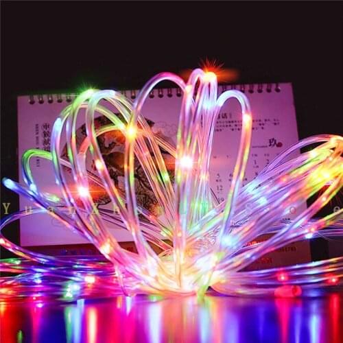 22M LED Outdoor Waterproof Tube Rope Strip String Light Solar USB Remote RGB Lamp Garland Wedding Home Decor Fairy Light String
