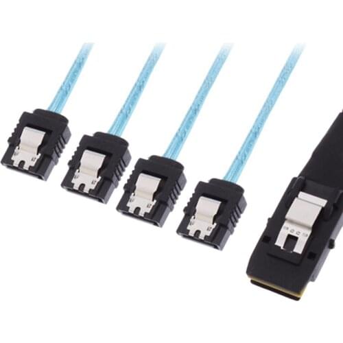 Xiwai 100cm SFF 8087 Mini SAS 4i 36P to 4SATA Hard Disk Cable
