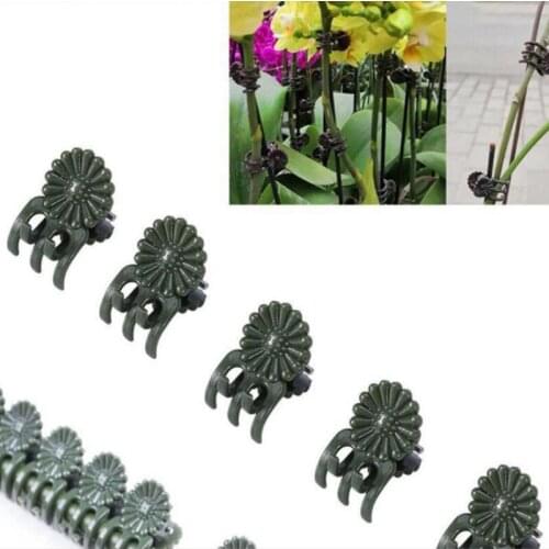 Plant Support Clips Orchid Fixing Clips Flower Lever Loop Gripper Clips For Flower Plant J2Y