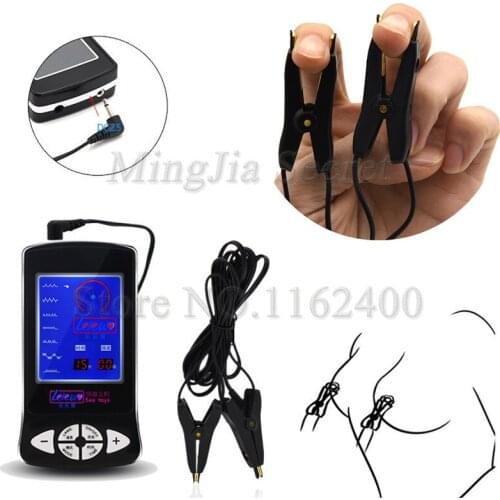 Electrical Shock Nipple Labia Clamps Electro Shock Breast Clitoris Pussy Clamps Stimulation Kit Adult Games Sex Toys For Woman