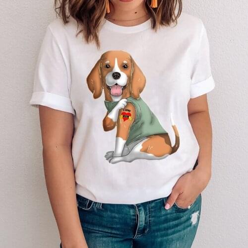 Women Graphic Trend Cute 90s Funny Dog Fashion Mom Animal Clothes Lady Tees Print Tops Clothing Female Tshirt T-Shirt