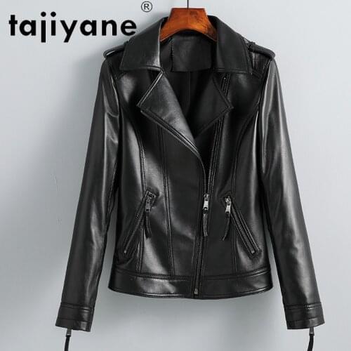 Tajiyane autumn leather jacket women genuine sheepskin coats winter woman white duck down jackets plus size mujer chaqueta TN954