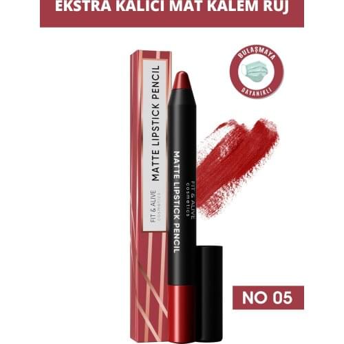 05 Matte Lipstick Pencil Matte Pen Lipstick-Red Water-resistant structure pool and is suitable for use at sea