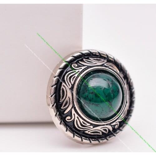 10pcs 20mm western flower engraved Green Turquoise decor concho for leather project leathercraft saddle tack button rivet stud