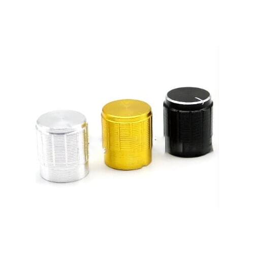 10PCS/LOT 15*17 aluminum alloy hole 6MM potentiometer knob metal volume adjustment plum rotating cap