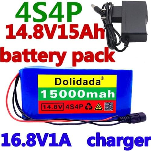 14.8V15Ah 18650 li-iom battery pack night fishing lamp heater miners lamp amplifier battery with BMS+16.8V Charger