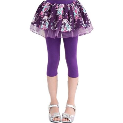 Retail 2016 summer girl leggings girls skirt-pants cake skirt 3 color girl baby pants kids leggings skirt-pants skirt for 3-14