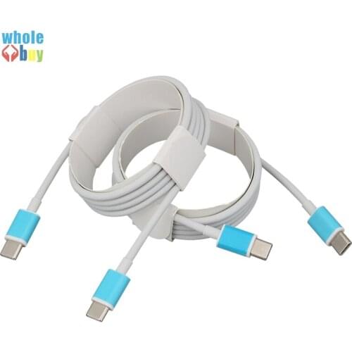 300pcs Type-C Cable White Round Type-C to Type-C 8pin to Type C Data Sync Charging Cable for iphone X 8 Xiaomi 2S Samsung S8