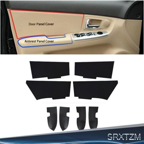 4Pcs/Set Car Protective Interior Door Panel Microfibre Leather Cover Accessory For Kia Spectra Cerato 2005-2012