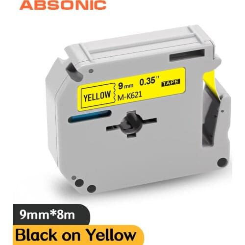 Absonic M-K621 MK-621 Labeling Tapes Cassette Compatible for Brother P-touch T-M95 PT-65 PT-70 PT-80 PT-85 PT-90 Label Makers