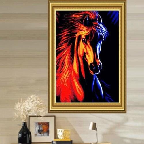 Diamond Embroidery Diy Diamond Painting Cross Stitch Kits Diamond Mosaic Red horse Full Square Diamond Embroidery AD041