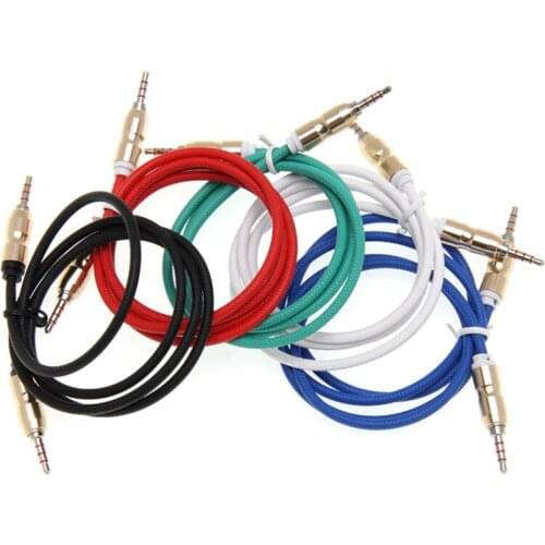 Aux Cable 3.5mm Jack Gold Plated Audio Cables for Computer Mobile Phone Speaker For Car Headphone Extension AUX Cord 100pcs