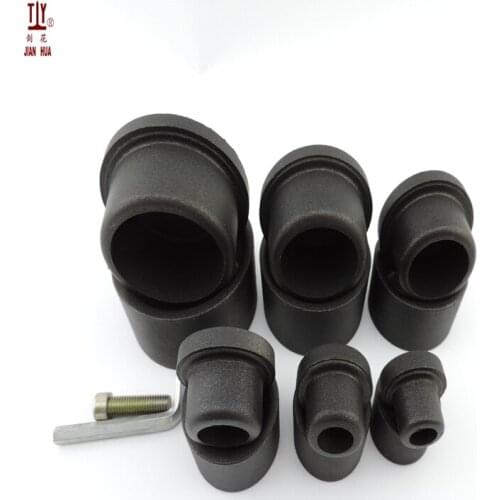Free Shipping 6pcs/set 6mm Thick Non-stick Coating Black Medium Welding Parts Die Head 20-63mm Plastic Welding Nozzles Plastic