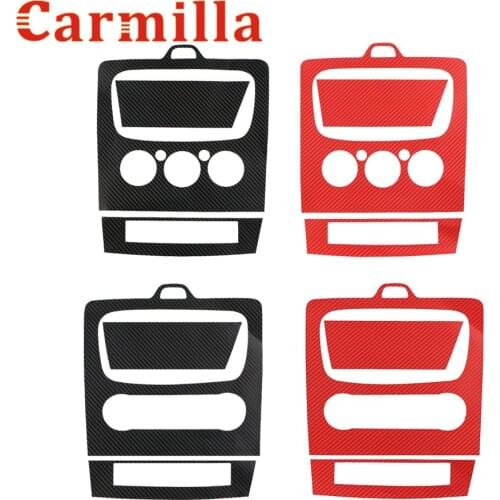 Carmilla 3 Colors 3D Carbon Fiber Car AC Console Protector Sticker For Ford Focus 2 2009 2010 2011 2012 2013 Modification