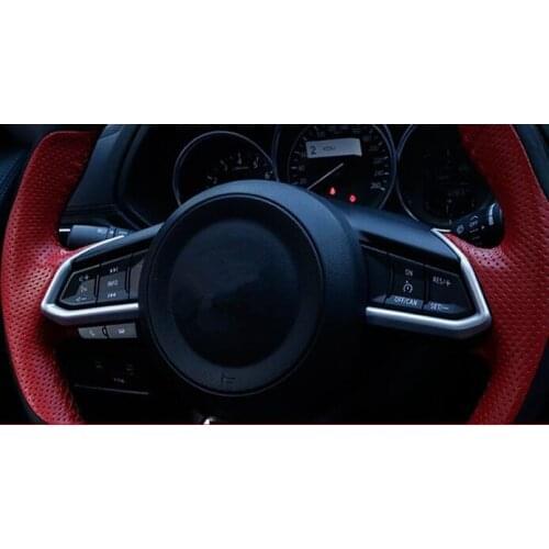 Auto steering wheel cover,interior decoration trim for Mazda CX-3 2017 2018, ABS chrome,auto accessories,2pcs/set