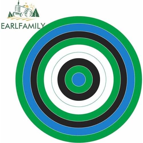 EARLFAMILY 13cm x 13cm For Archery Target Window Car Stickers Refrigerator Decal Vinyl Material Laptop Car Assessoires Decor