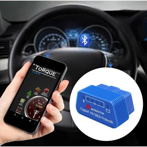 ELM327 obd2 scanner Bluetooth 4.0 OBD car diagnostic tool code reader MINI for Android IOS blue and Orange
