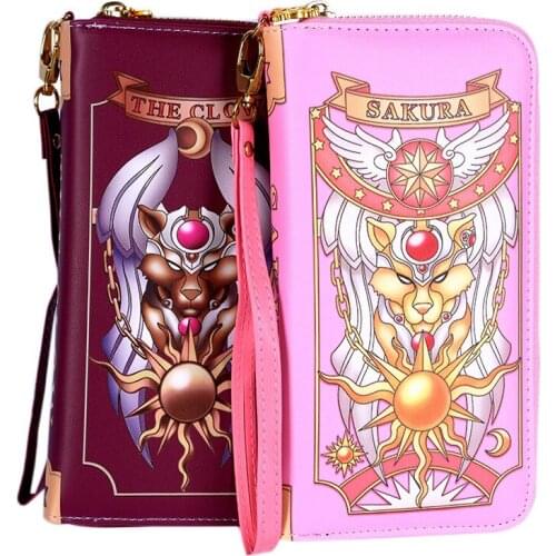 Anime Cardcaptor Sakura Clow Card cosplay prop wallet Model KINOMOTO SAKURA Card captor Sakura Cards Tarot coin purse Gift