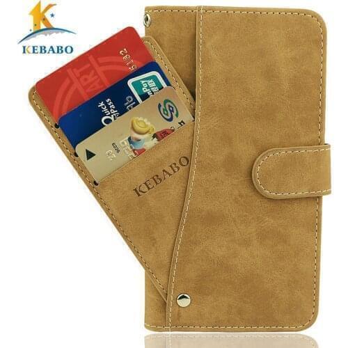 Leather Wallet SANTIN ix365 Case 6" Flip Retro Luxury Front Card Slots Cases Cover Business Magnetic Phone Bags