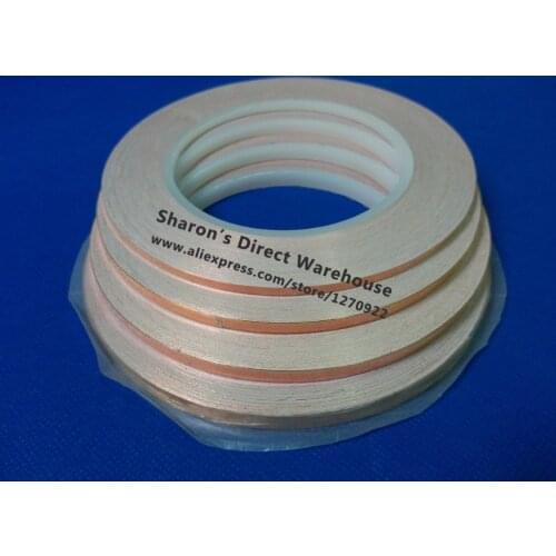 10 Roll 5mm*30M*0.06mm Adhesive & Conduct Copper Foil Tape for Magnetic Radiation /Electromagnetic Wave EMI Shielding Masking