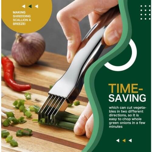 Multifunction Cutting Onion Chopped Green Onion Vegetable Garlic Cutter Kitchen Speedy Chopper Shred Silk Knife Dropshipping