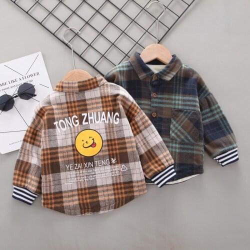 Fashion Baby Boys Girls Clothing Thicken Autumn Children Shirt Clothes Kids Top Tees Sport Suits Infant Letter Blouses Outwear