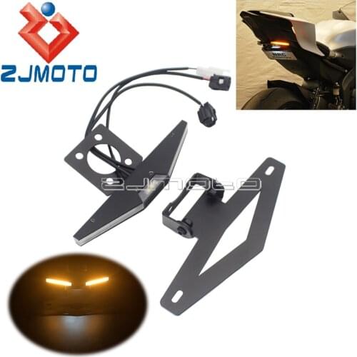 Tail Tidy Motorcycle Accessories For Yamaha YZF R6 2017 2018 2019 Fender Eliminator w/ LED Turn Signals License Plate Light Kit