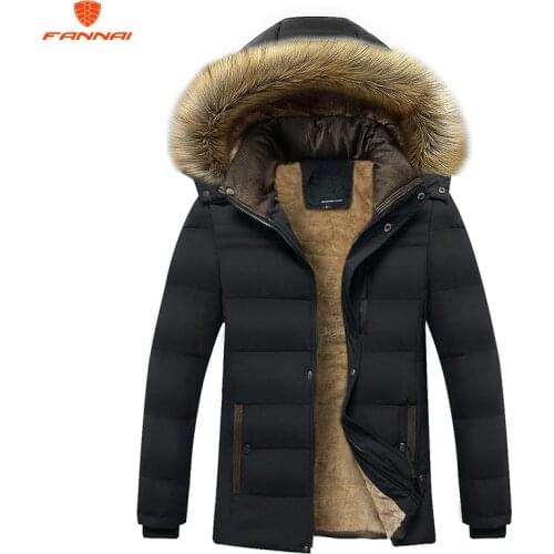 Fur Collar Hooded Men Winter Jacket 2018 New Fashion Warm Wool Liner Man Jacket and Coat Windproof Male Parkas casaco