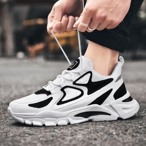 2020 New men Platform Chunky Sneakers lace-up Casual Shoe Designer men shoe fashion Non-slip Sneakers zapatos de hombre R13-34