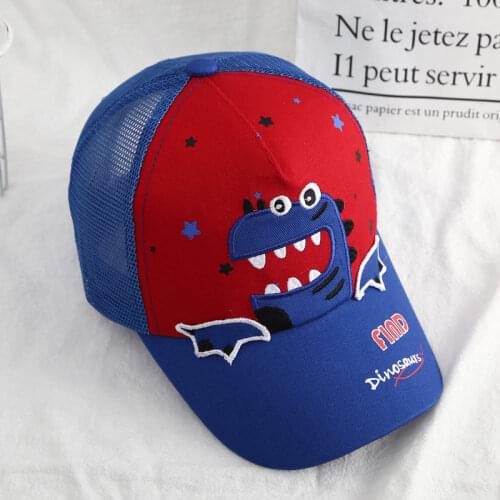 2021 New Dinosaur Embroidered Cap Fashion Childrens Baseball Cap Peaked Hat Baby Boys Girls Adjustable Baseball Caps Mesh Hats