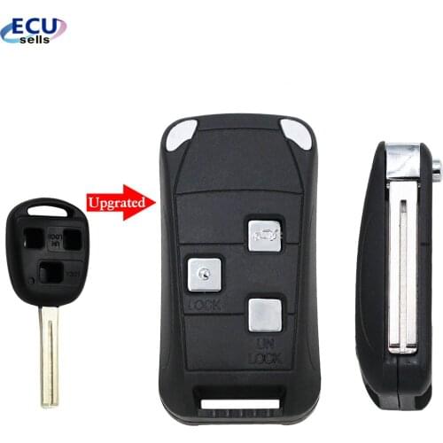 NEW 3 Buttons Remote Uncut Folding Flip Key Case Fob Shell For Lexus GS ES RX LX