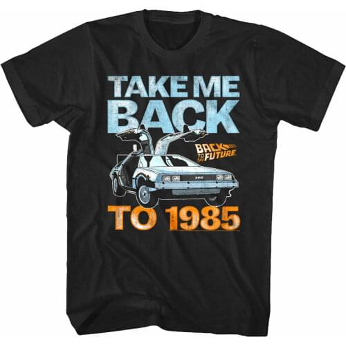 Official Back To The Future Take Me Back To 1985 MenS T Shirt Dmc Delorean