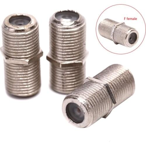 10pcs F Type Coupler Adapter Connector Female F/F RG6 Coax Coaxial Cable High Quality
