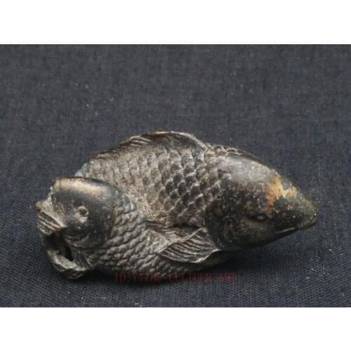 YIZHU CULTUER ART Collection Chinese Old Bronze Carving Lovely 3 Monkey Statue Paperweight Pendant Decoration Gift