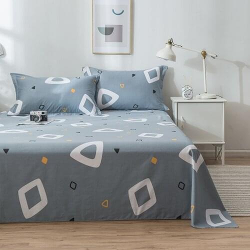100% CottonFlat Sheet For Children Adults Single Double Bed Cartoon Flat Bedsheets (No Pillowcase) XF707-31