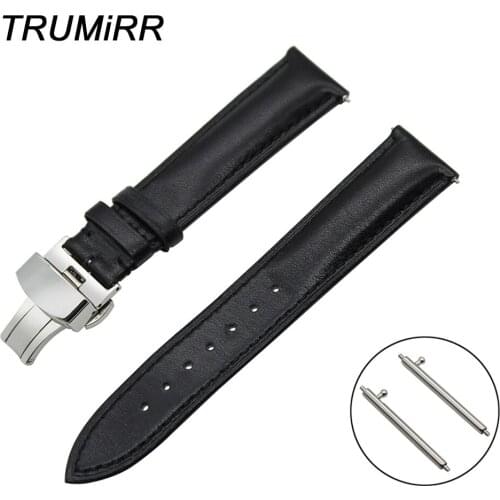 Quick Release Watch Band Butterfly Buckle Strap for Hamilton Men Women First Layer Genuine Leather Wrist Bracelet 18mm 20mm 22mm