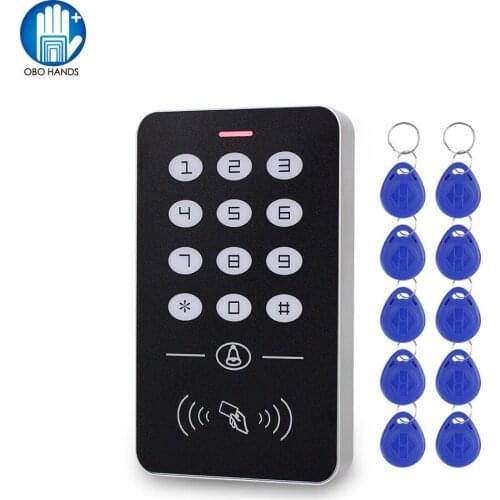 RFID 125KHz Access Control Keypad Standalone Access Controller +10pcs Keyfobs RFID Cards