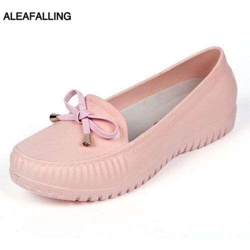 Aleafalling Women Rain Boots Waterproof Shoes Unisex Outdoor Girls Garden Kitchen Lady Smart Shoes Girls Car Washing Shoes 1948