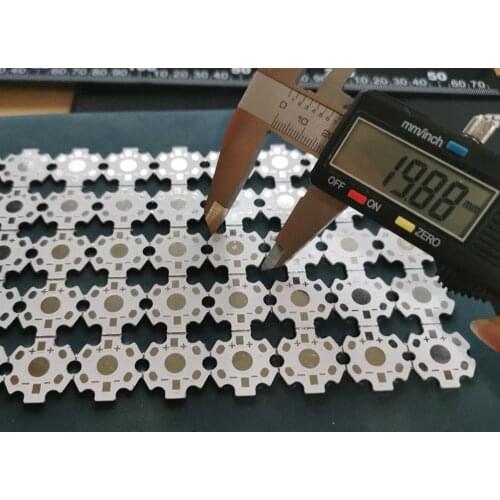 High Power 3W 1W Hexagonal Aluminum Substrate 20mm Star PCB White Color