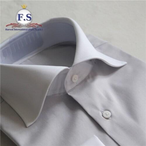 Tailored 80s 2ply easy care pin oxford men dress shirt with white collar/ white cuff