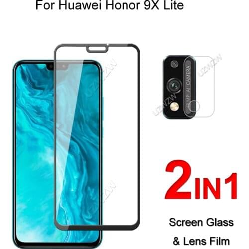 Full Cover Glass For Honor 9X Lite Screen Protector Protective Tempered Glass Explosion Proof & Camera Lens Film