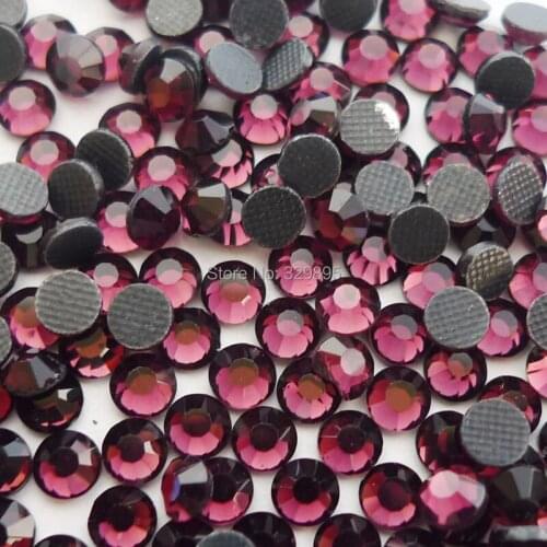 Shinning Amethyest SS6-SS40 DMC HotFix Rhinestone Flatback Glass Iron-on Stones For garment shoes bags nail jeans Decoration